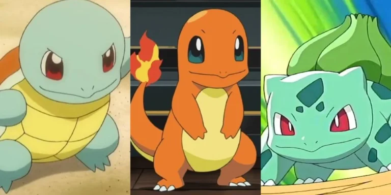 Best starter Pokémon in FireRed guide with Bulbasaur Charmander and Squirtle